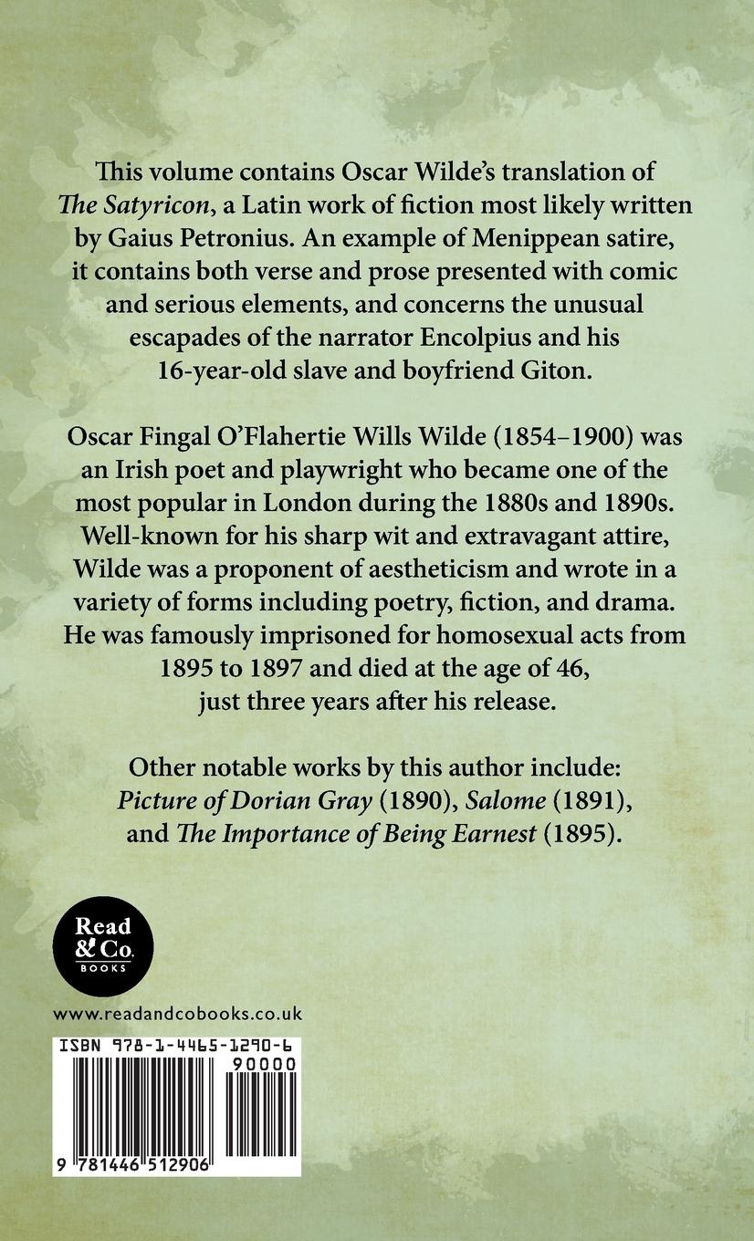 Rückseitencover The Satyricon of Petronius Arbiter
