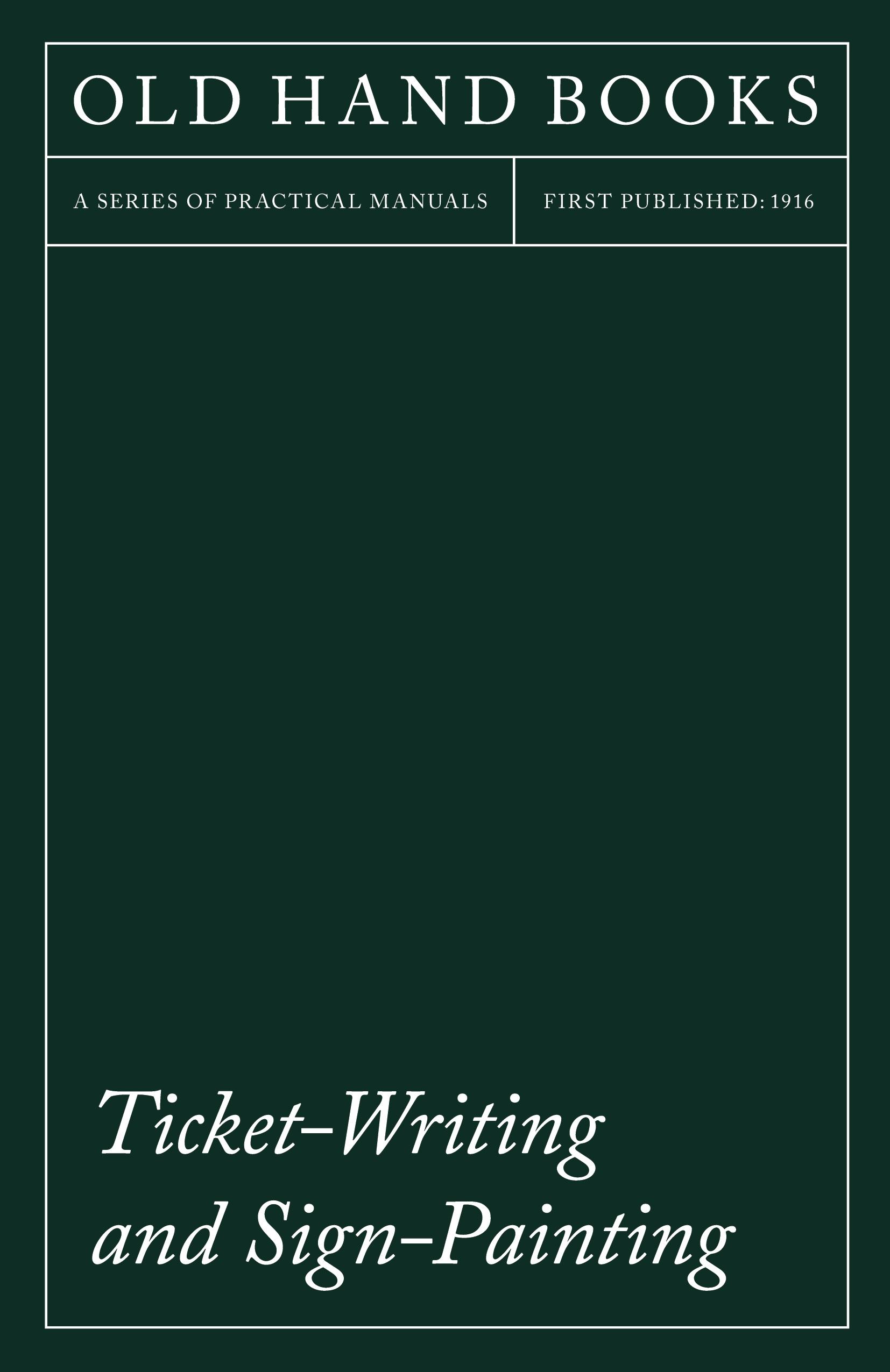 Vorderes Coverbild Ticket-Writing and Sign-Painting