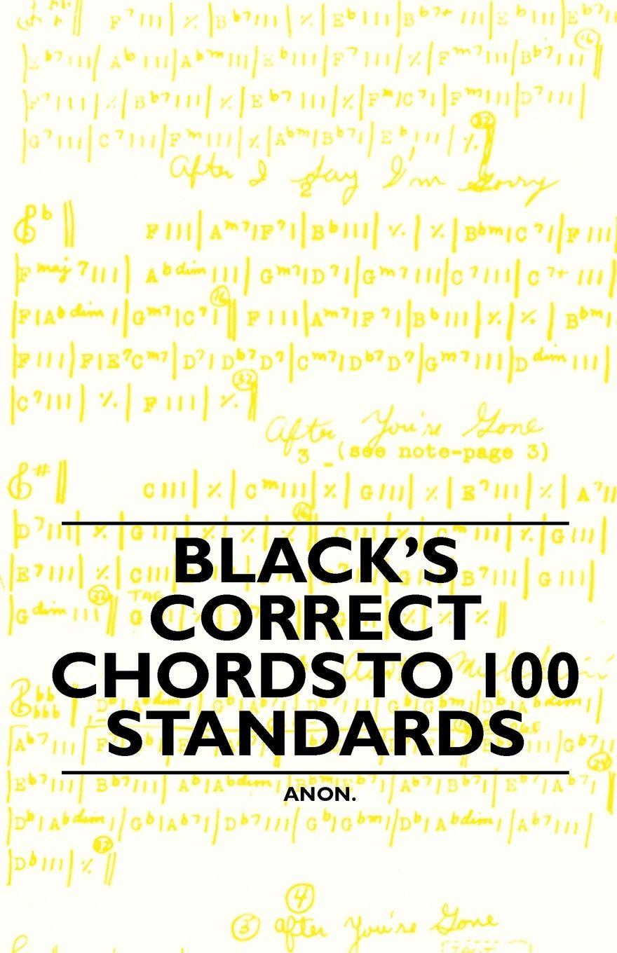 Vorderes Coverbild Black's Correct Chords to 100 Standards