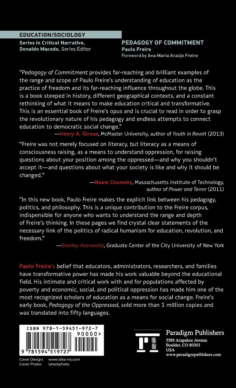 Rückseitencover Pedagogy of Commitment