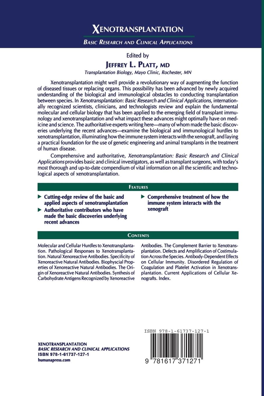 Rückseitencover Xenotransplantation