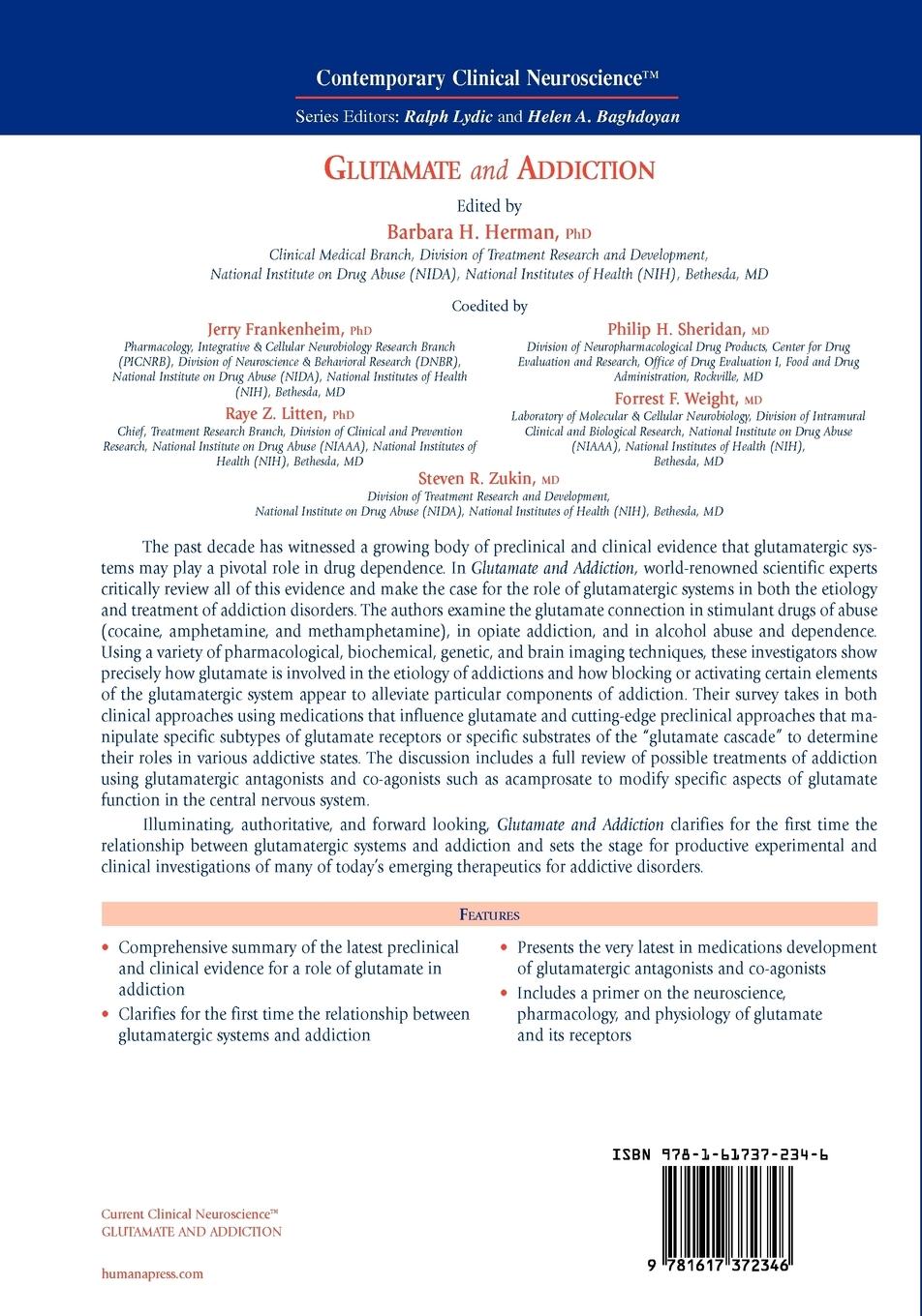 Rückseitencover Glutamate and Addiction