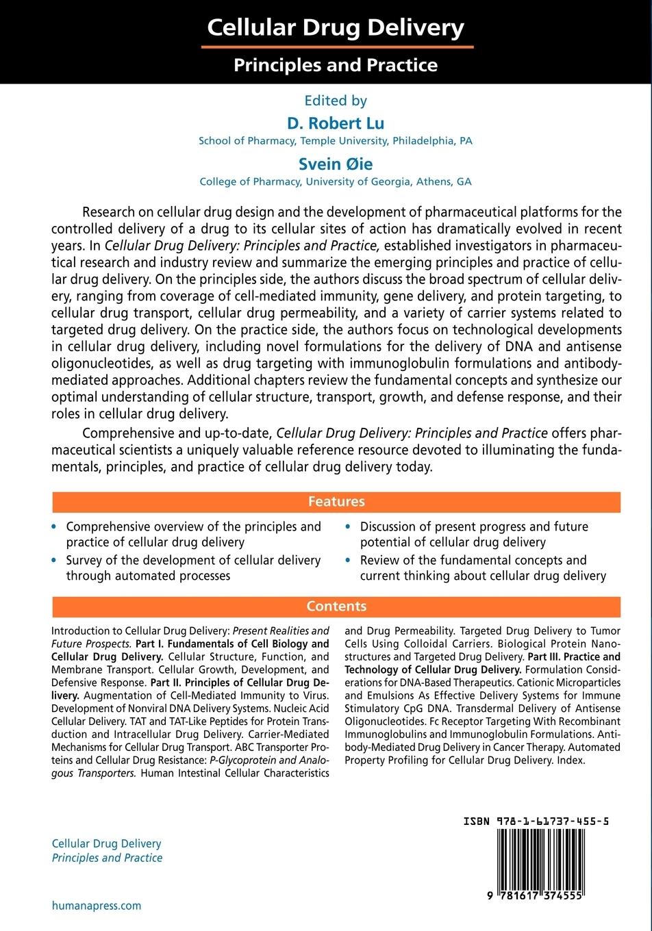 Rückseitencover Cellular Drug Delivery