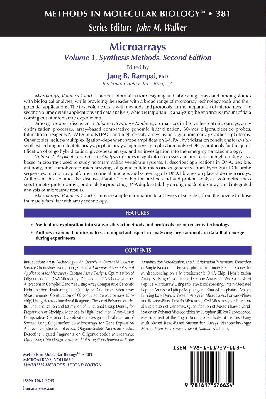 Rückseitencover Microarrays