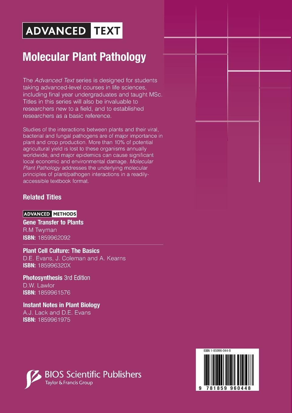 Rückseitencover Molecular Plant Pathology