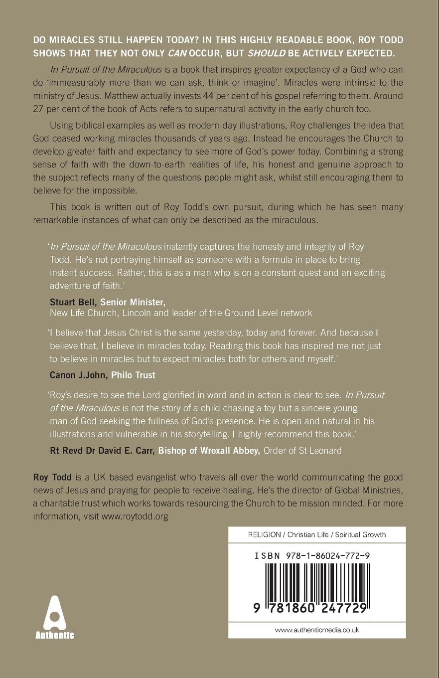 Rückseitencover In Pursuit of the Miraculous