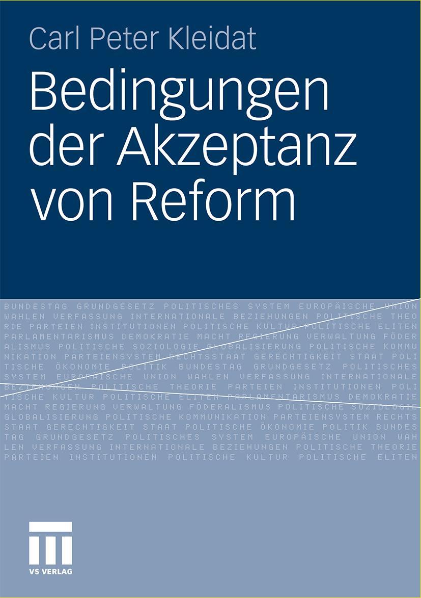 Vorderes Coverbild Bedingungen der Akzeptanz von Reform
