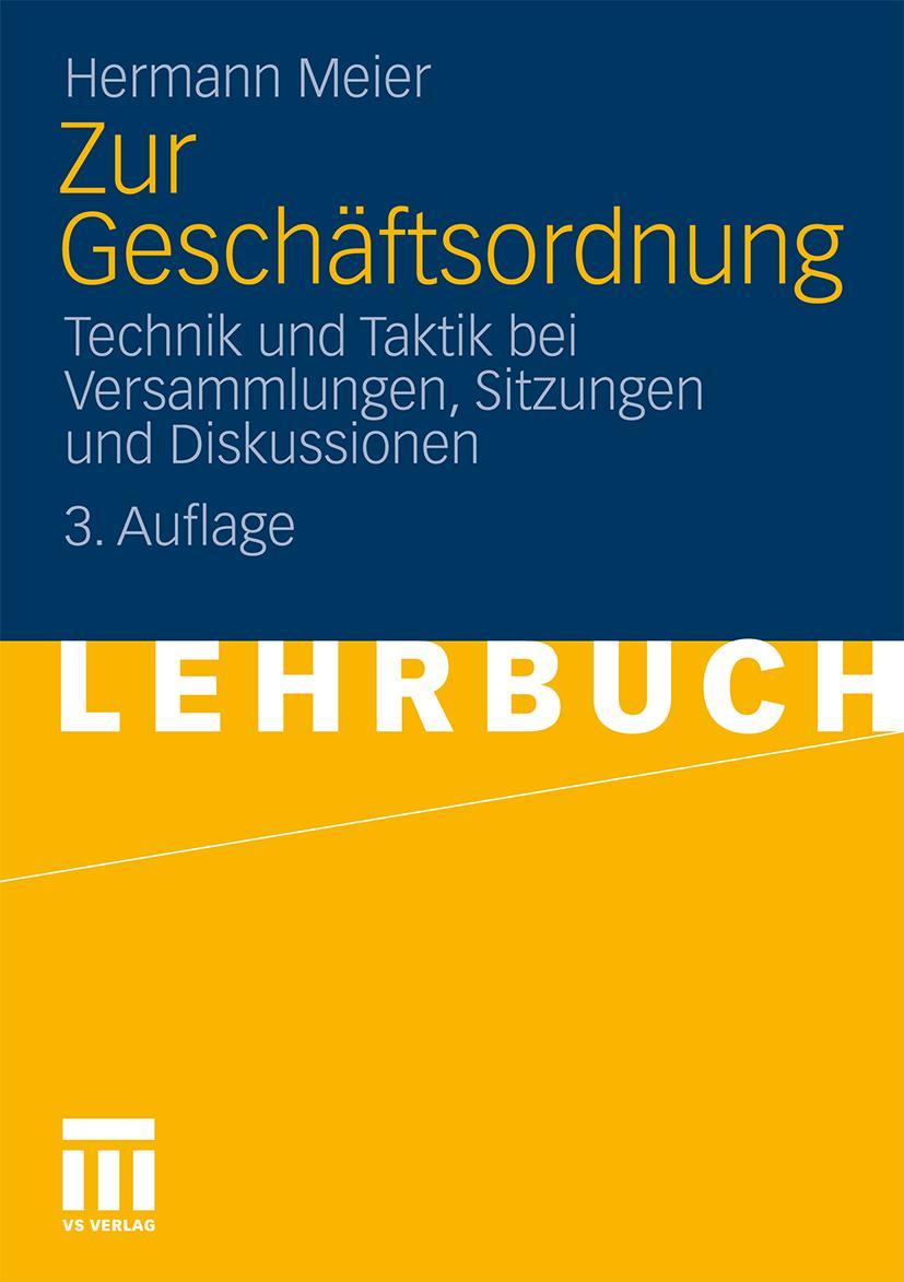 Vorderes Coverbild Zur Geschäftsordnung