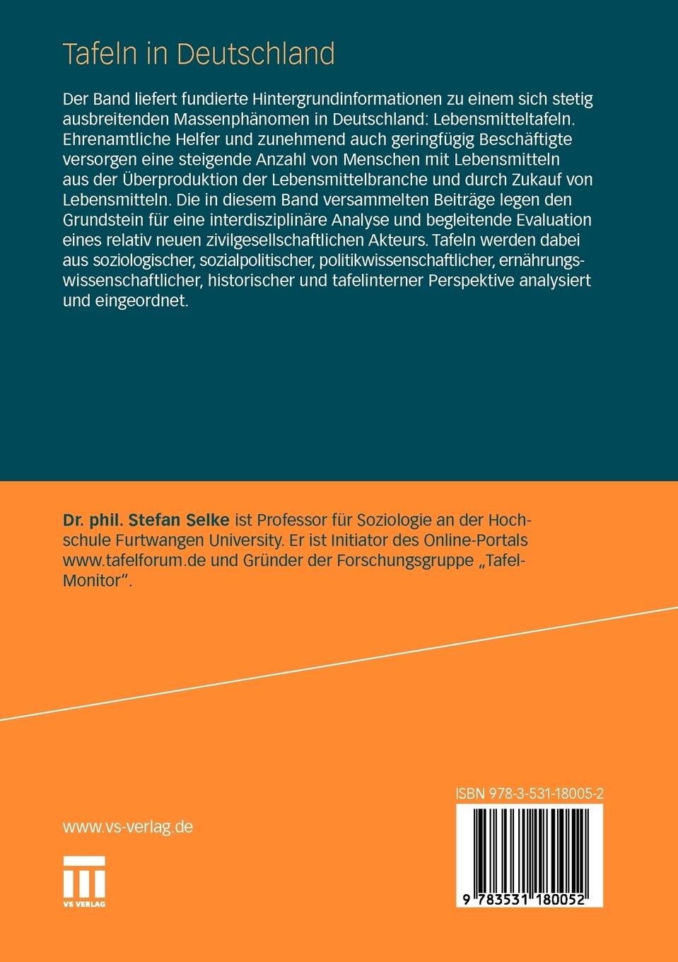 Rückseitencover Tafeln in Deutschland