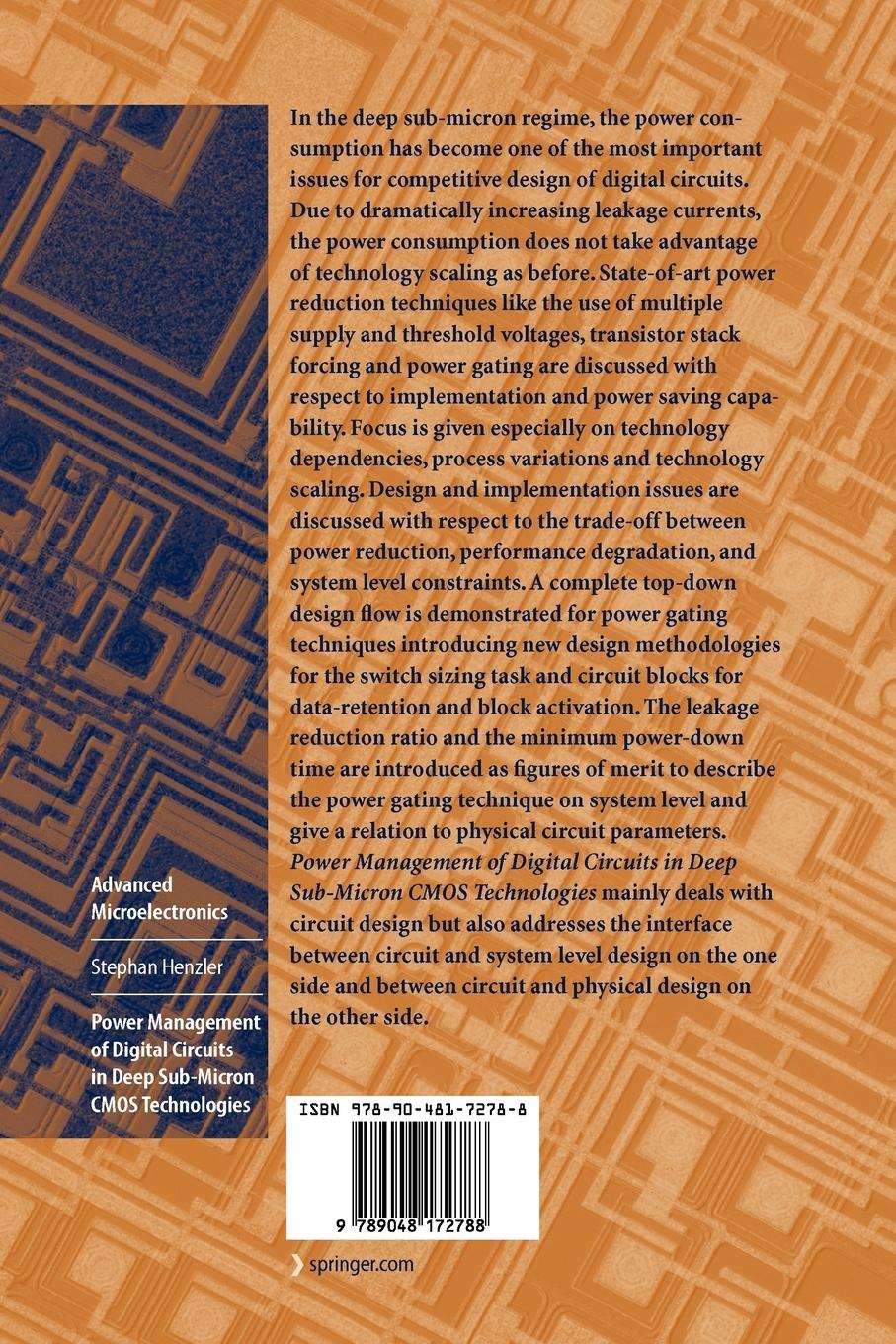 Rückseitencover Power Management of Digital Circuits in Deep Sub-Micron CMOS Technologies