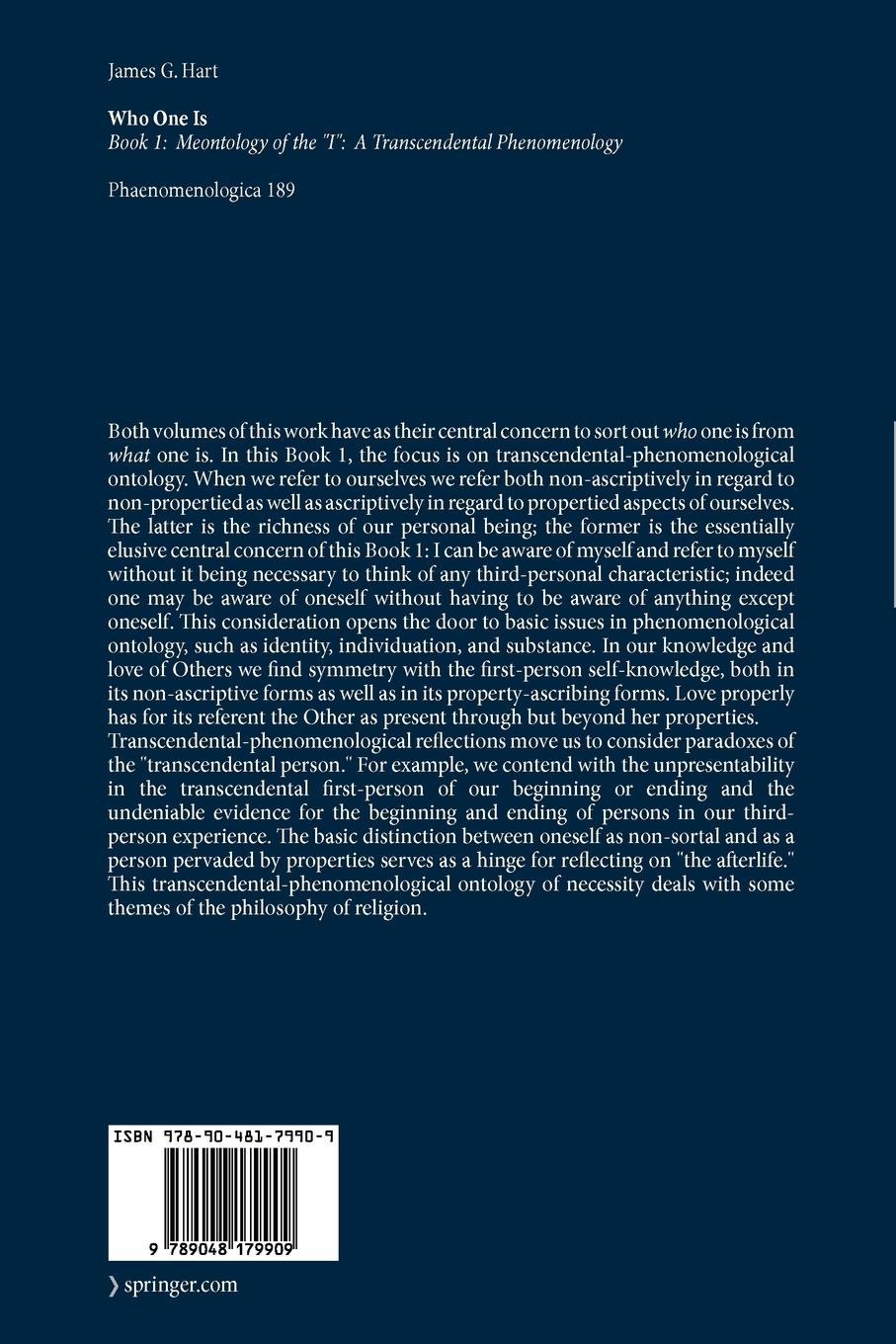 Rückseitencover Who One Is