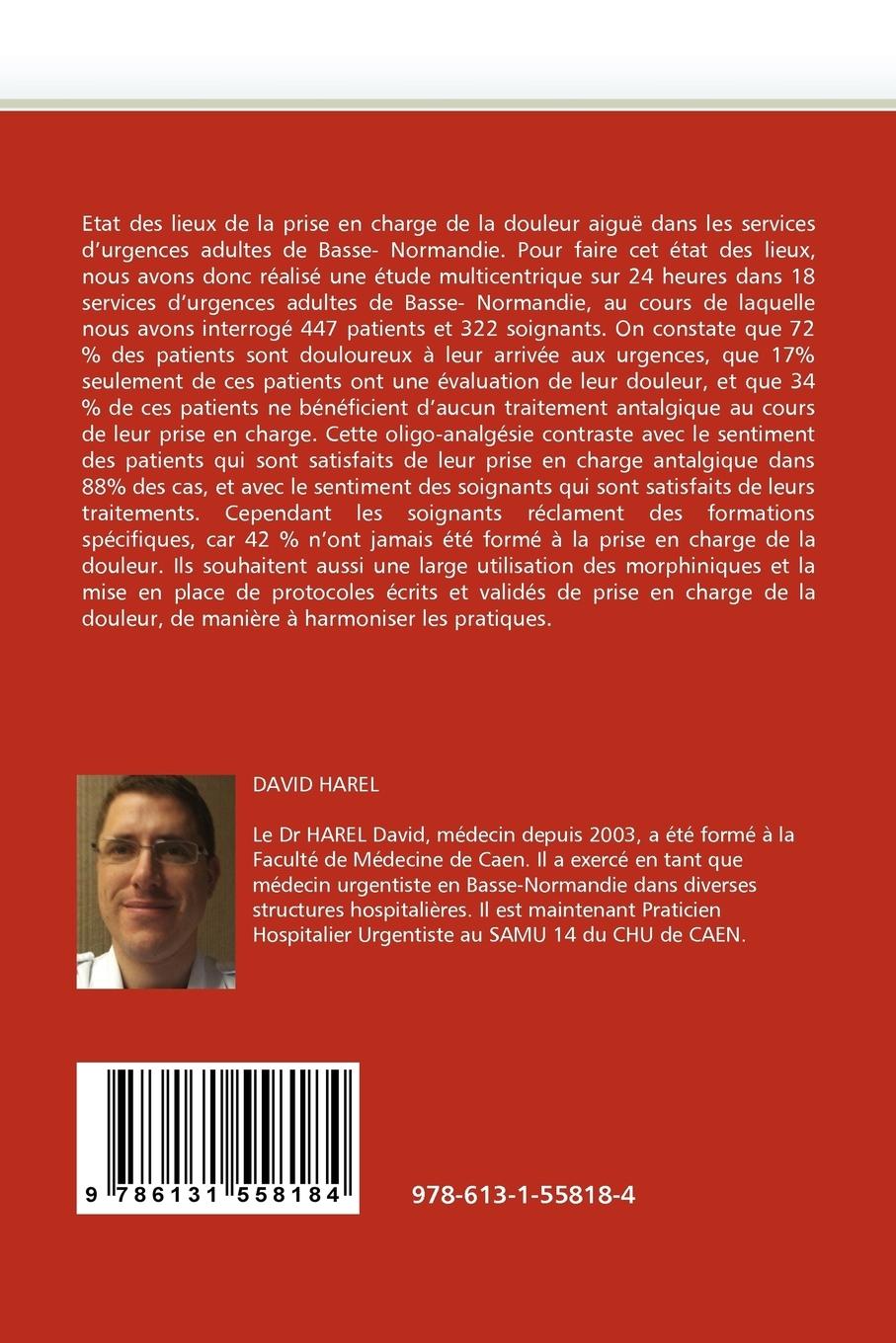 Rückseitencover Prise en charge de la douleur aigüe dans les services d''urgences