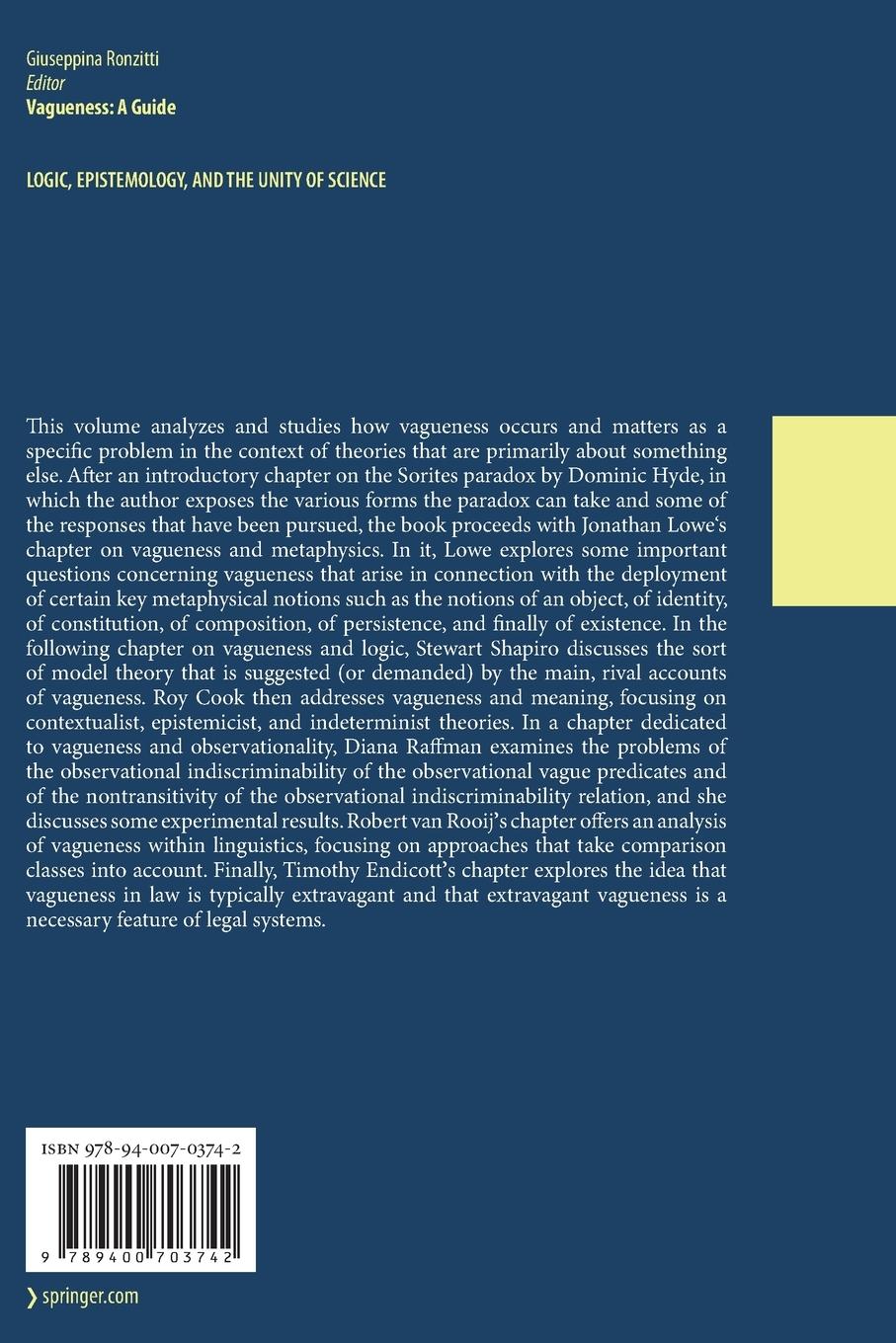 Rückseitencover Vagueness: A Guide