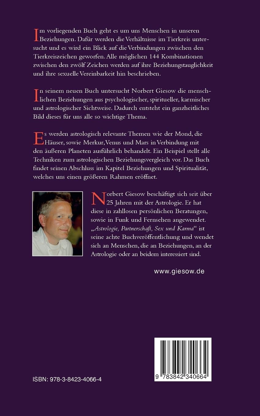 Rückseitencover Astrologie, Partnerschaft, Sex und Karma