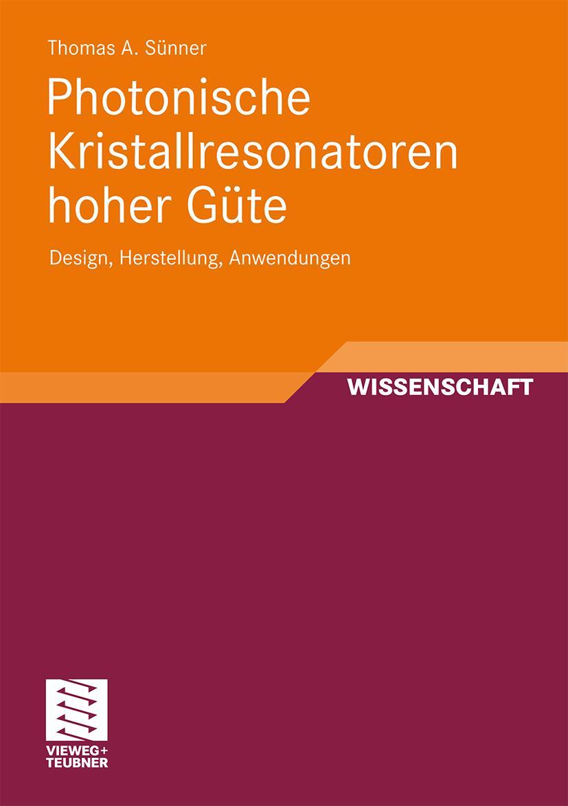 Vorderes Coverbild Photonische Kristallresonatoren hoher Güte
