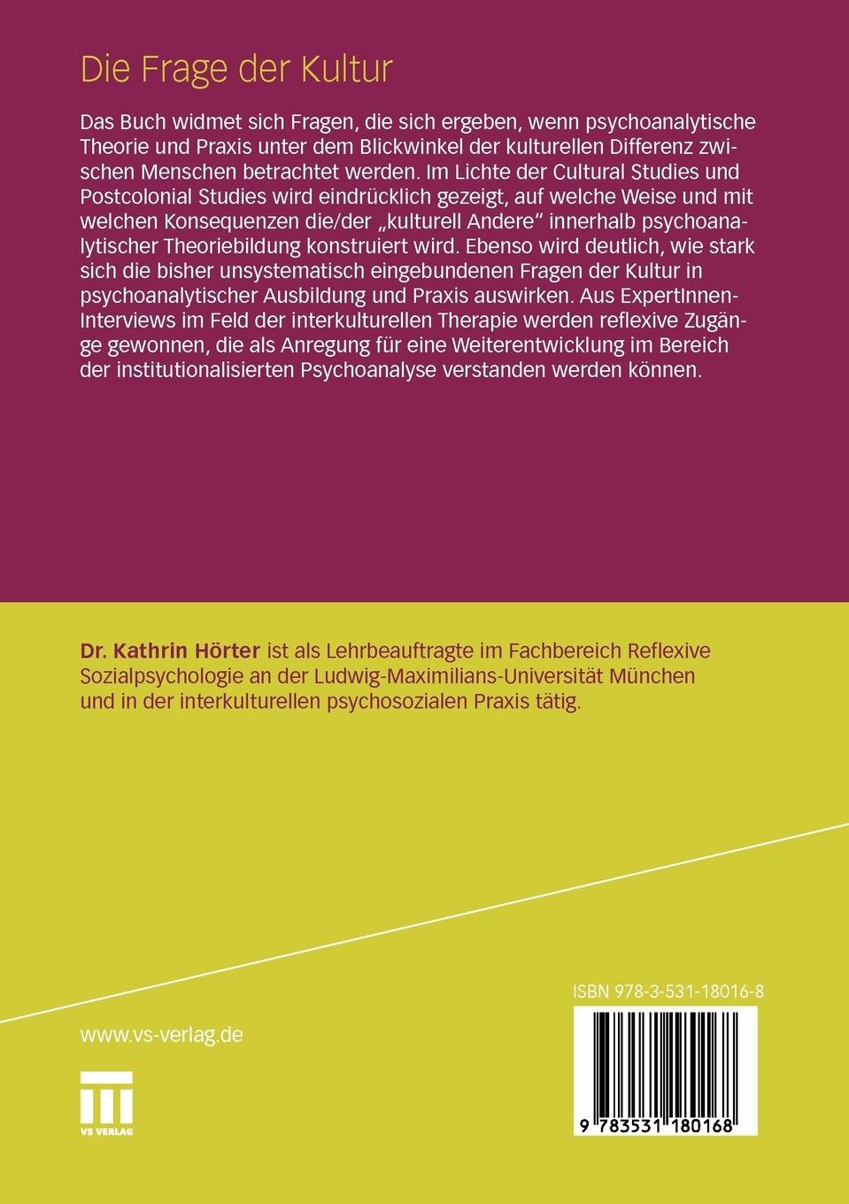 Rückseitencover Die Frage der Kultur