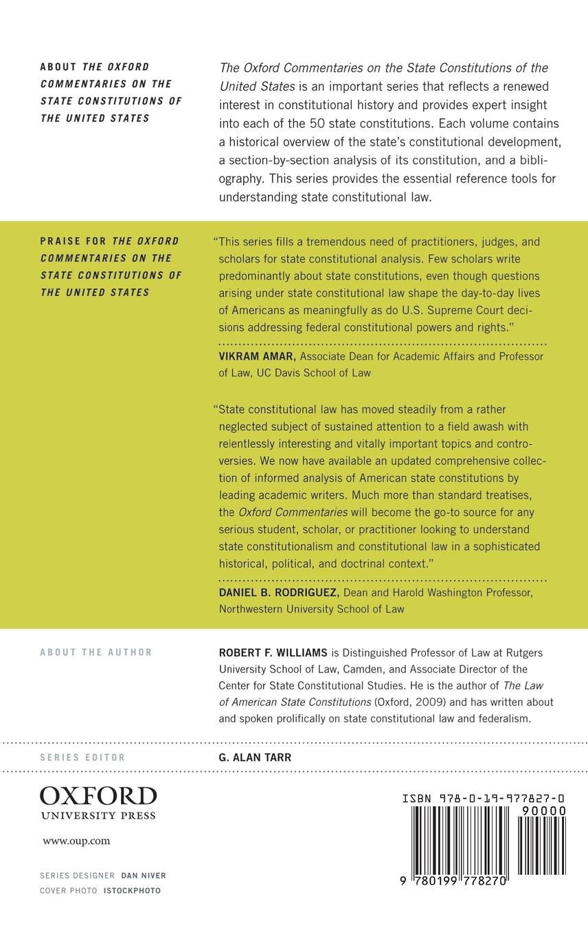 Rückseitencover The New Jersey State Constitution