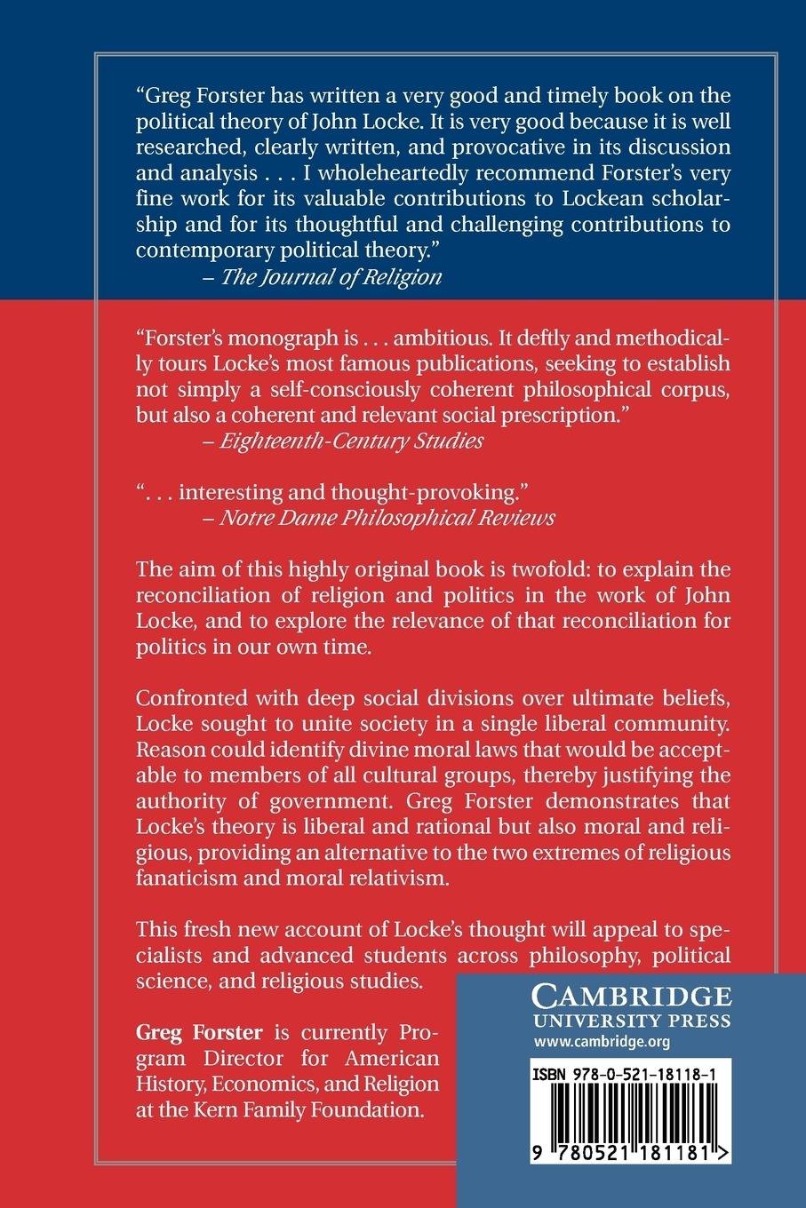 Rückseitencover John Locke's Politics of Moral Consensus