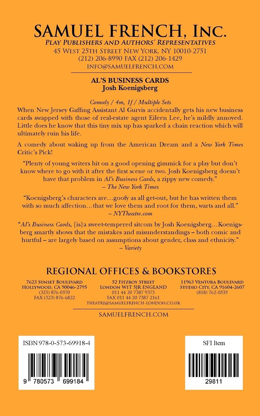 Rückseitencover Al's Business Cards