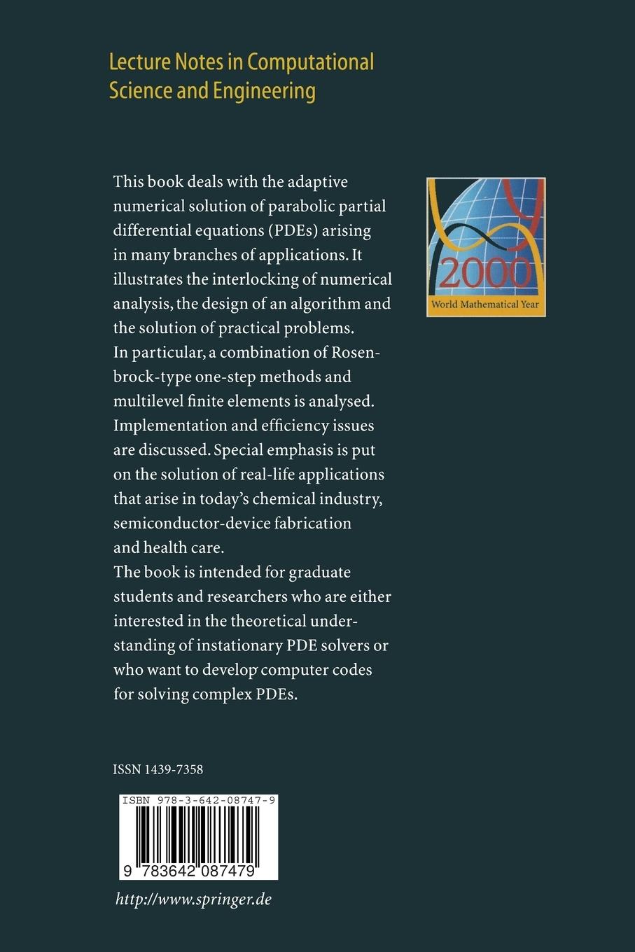 Rückseitencover Adaptive Multilevel Solution of Nonlinear Parabolic PDE Systems