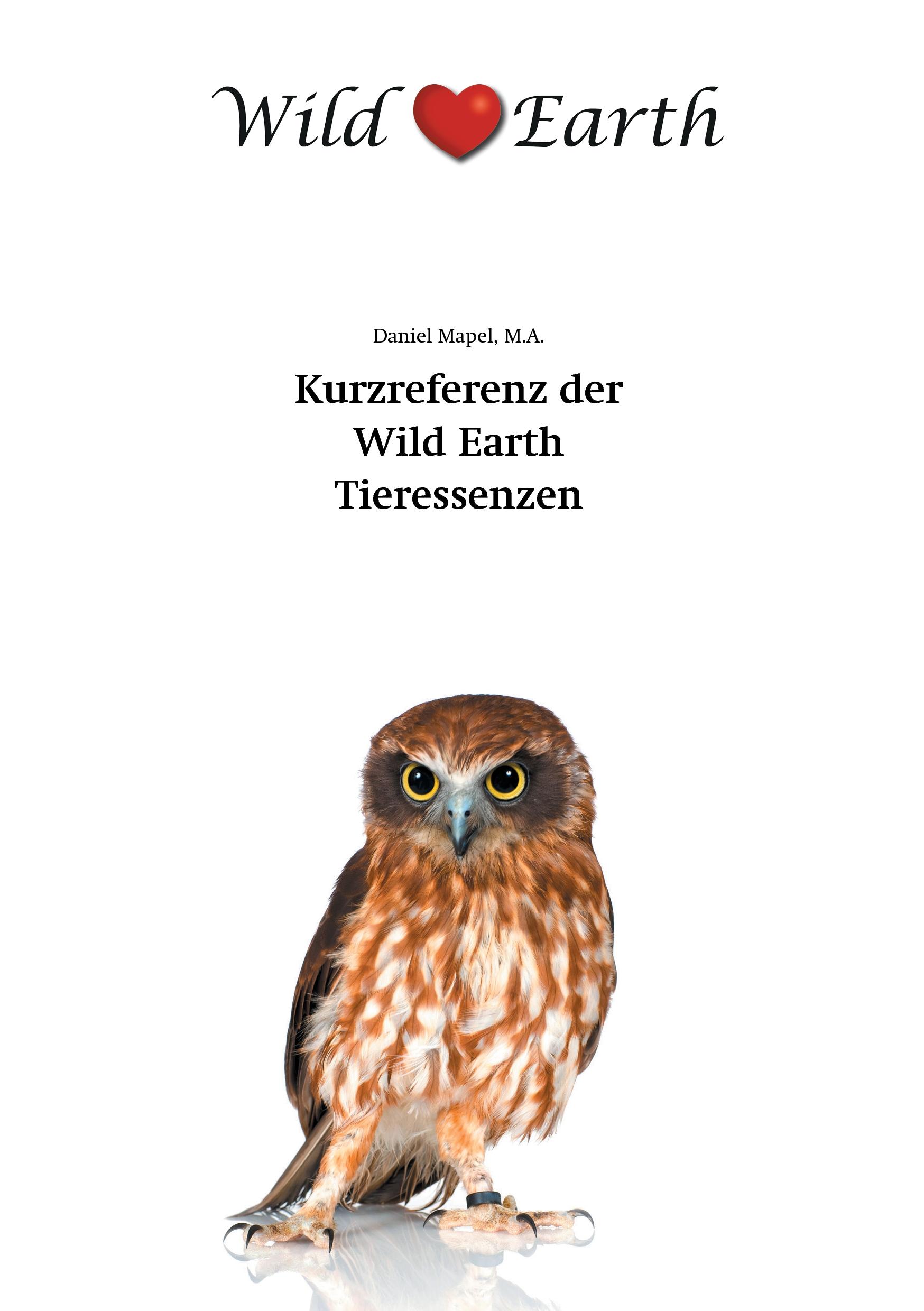 Vorderes Coverbild Kurzreferenz der Wild Earth Tieressenzen