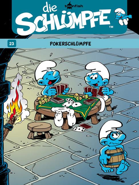 Vorderes Coverbild Die  Schlümpfe 23. Pokerschlümpfe