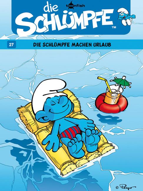 Vorderes Coverbild Die Schlümpfe 27. Die Schlümpfe machen Urlaub