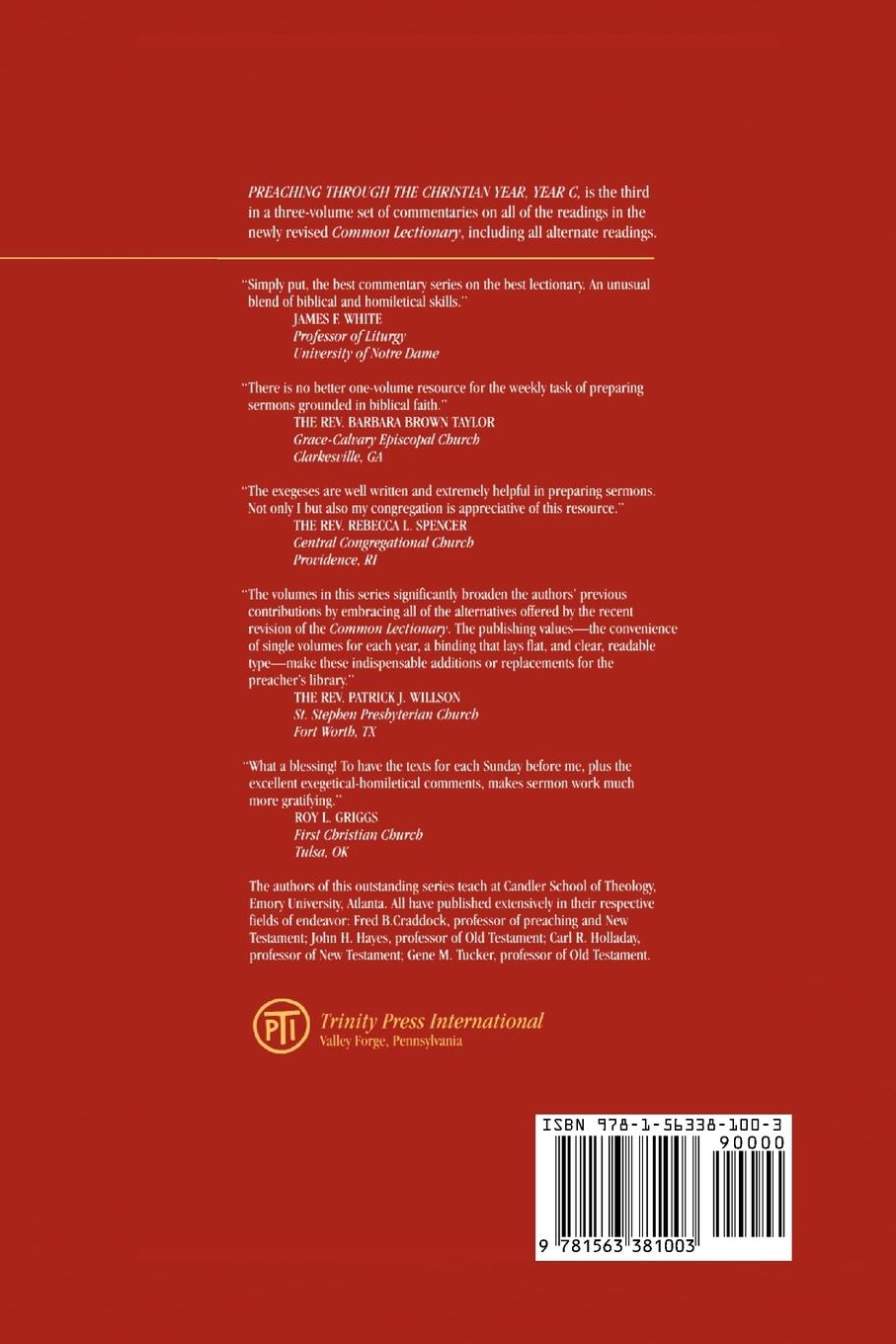 Rückseitencover Preaching Through the Christian Year