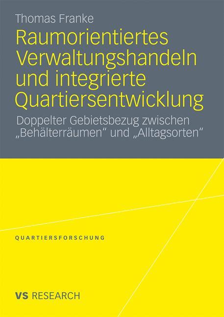 Vorderes Coverbild Raumorientiertes Verwaltungshandeln und integrierte Quartiersentwicklung