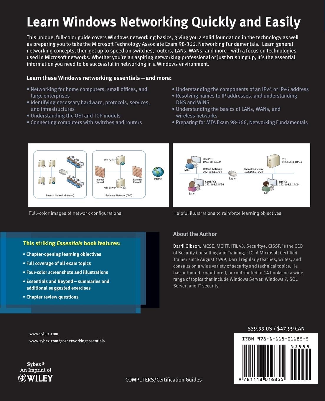 Rückseitencover Microsoft Windows Networking Essentials