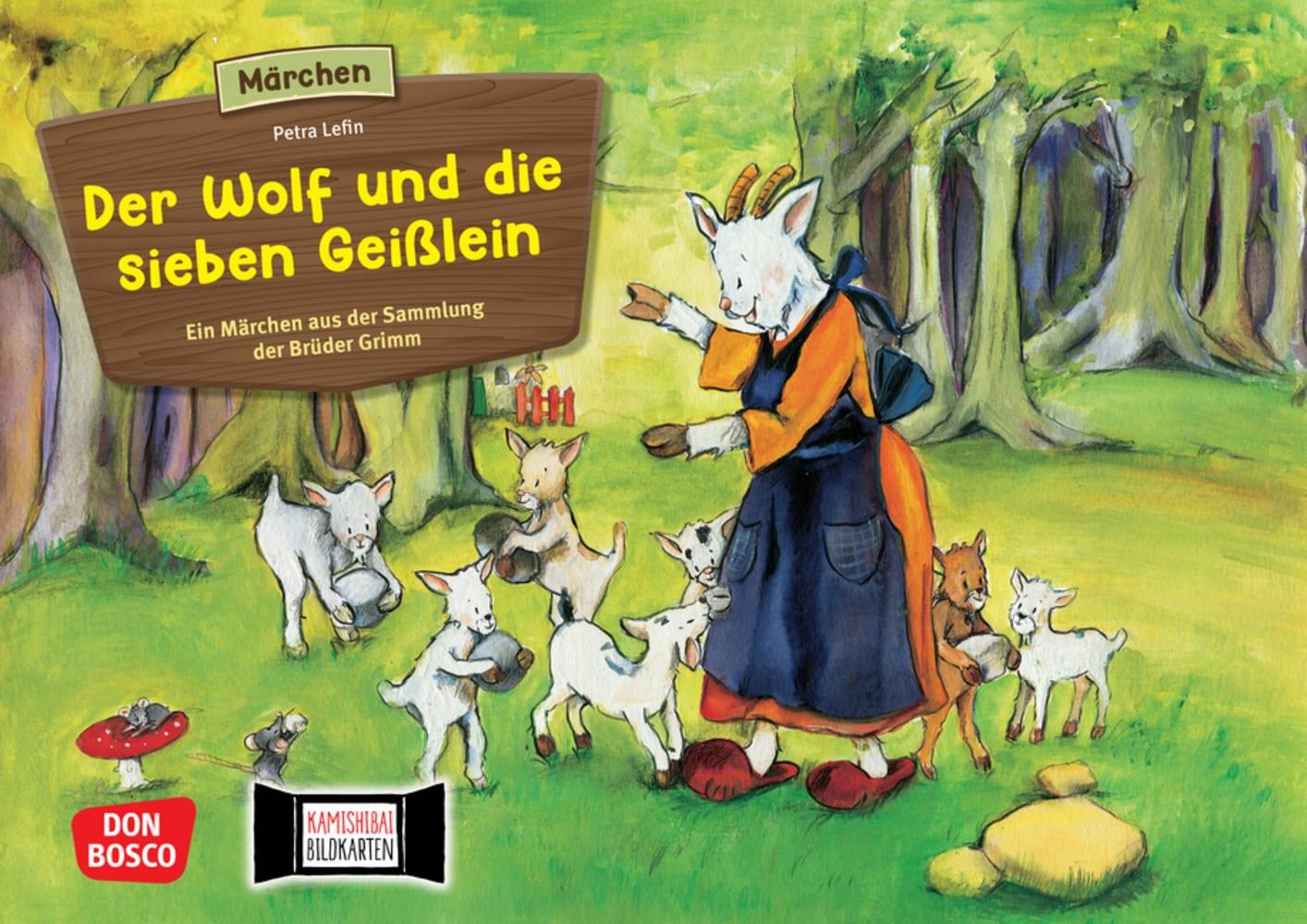 Vorderes Coverbild Der Wolf und die sieben Geißlein. Kamishibai Bildkartenset