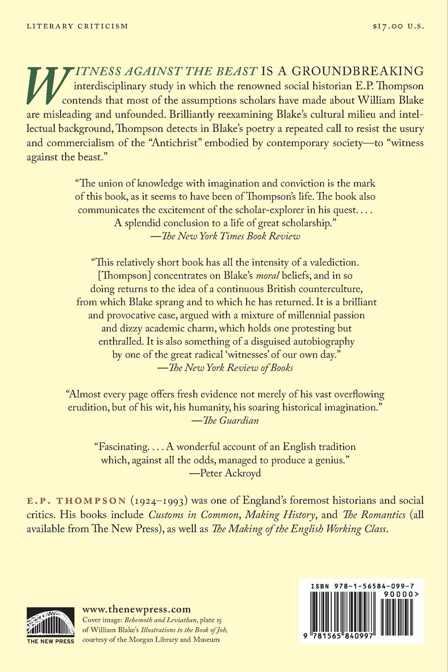 Rückseitencover Witness Against the Beast