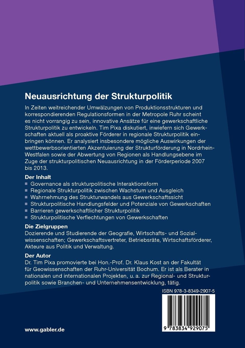 Rückseitencover Neuausrichtung der Strukturpolitik