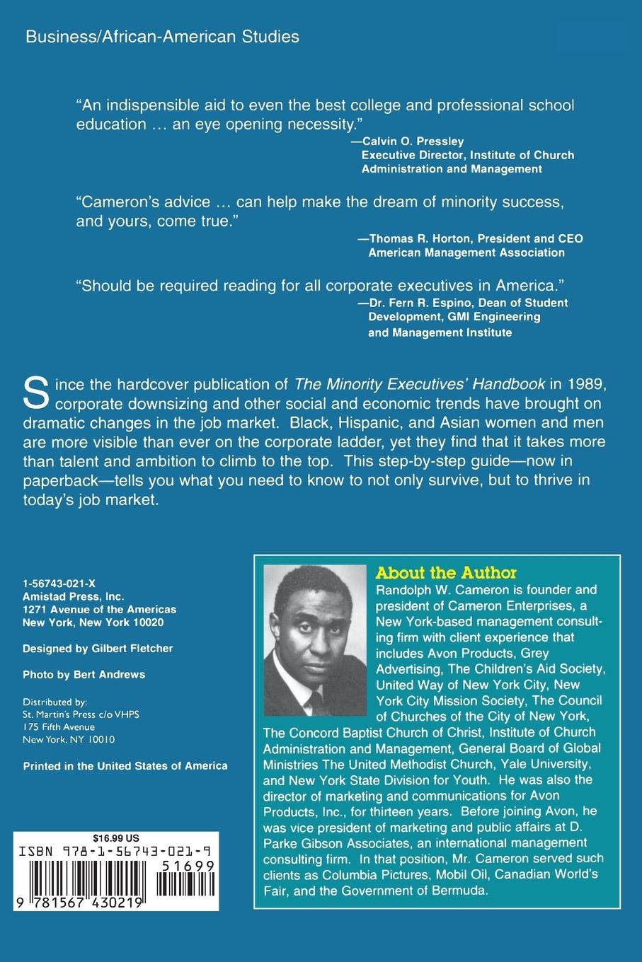 Rückseitencover Minority Executives' Handbook (Revised)