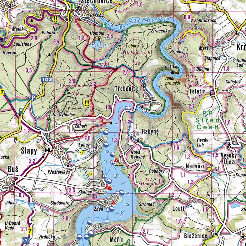 Beispielinhalt (Bild) Cesko Cykloatlas 1:75.000 A4