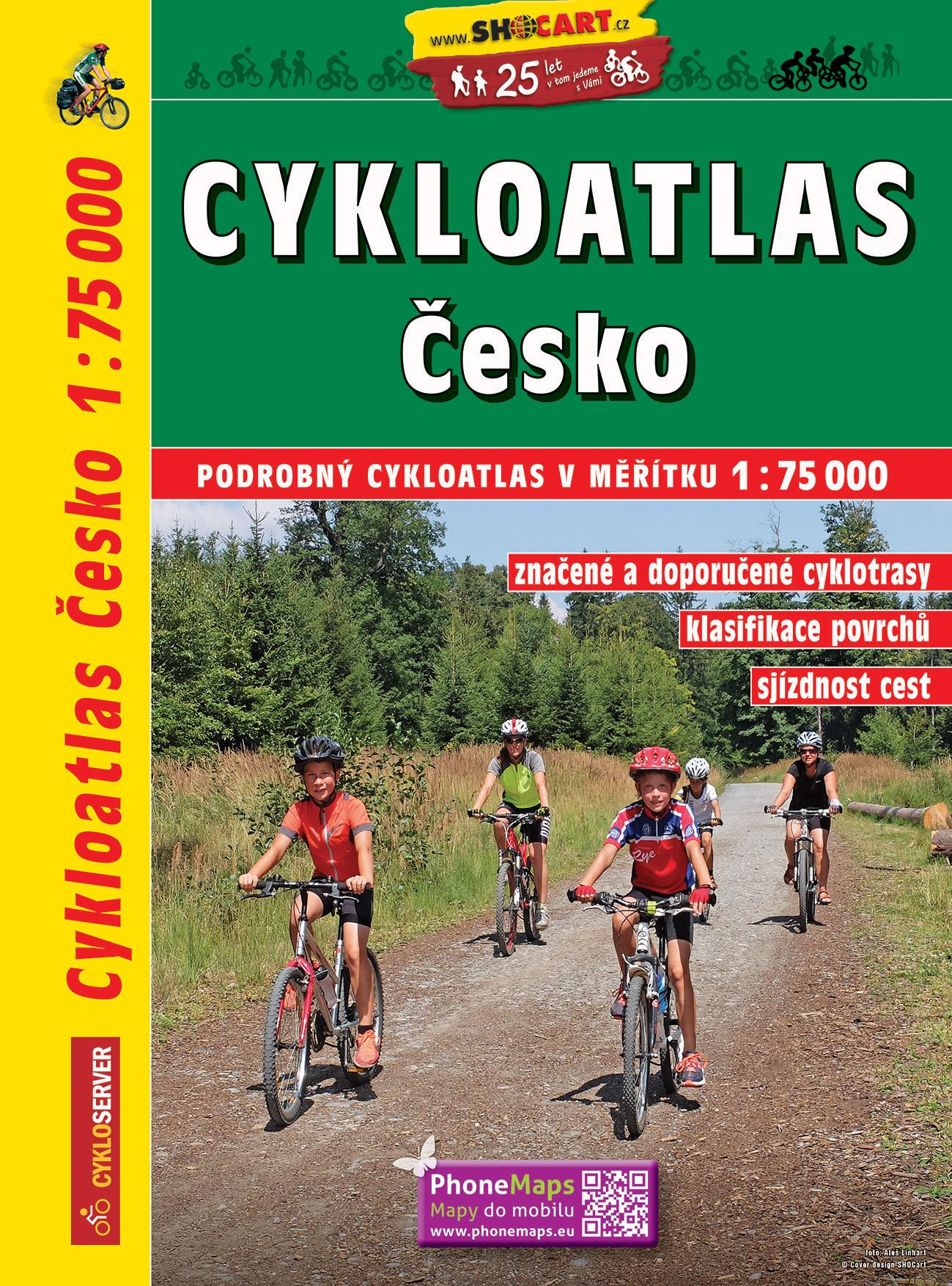 Vorderes Coverbild Cesko Cykloatlas 1:75.000 A4
