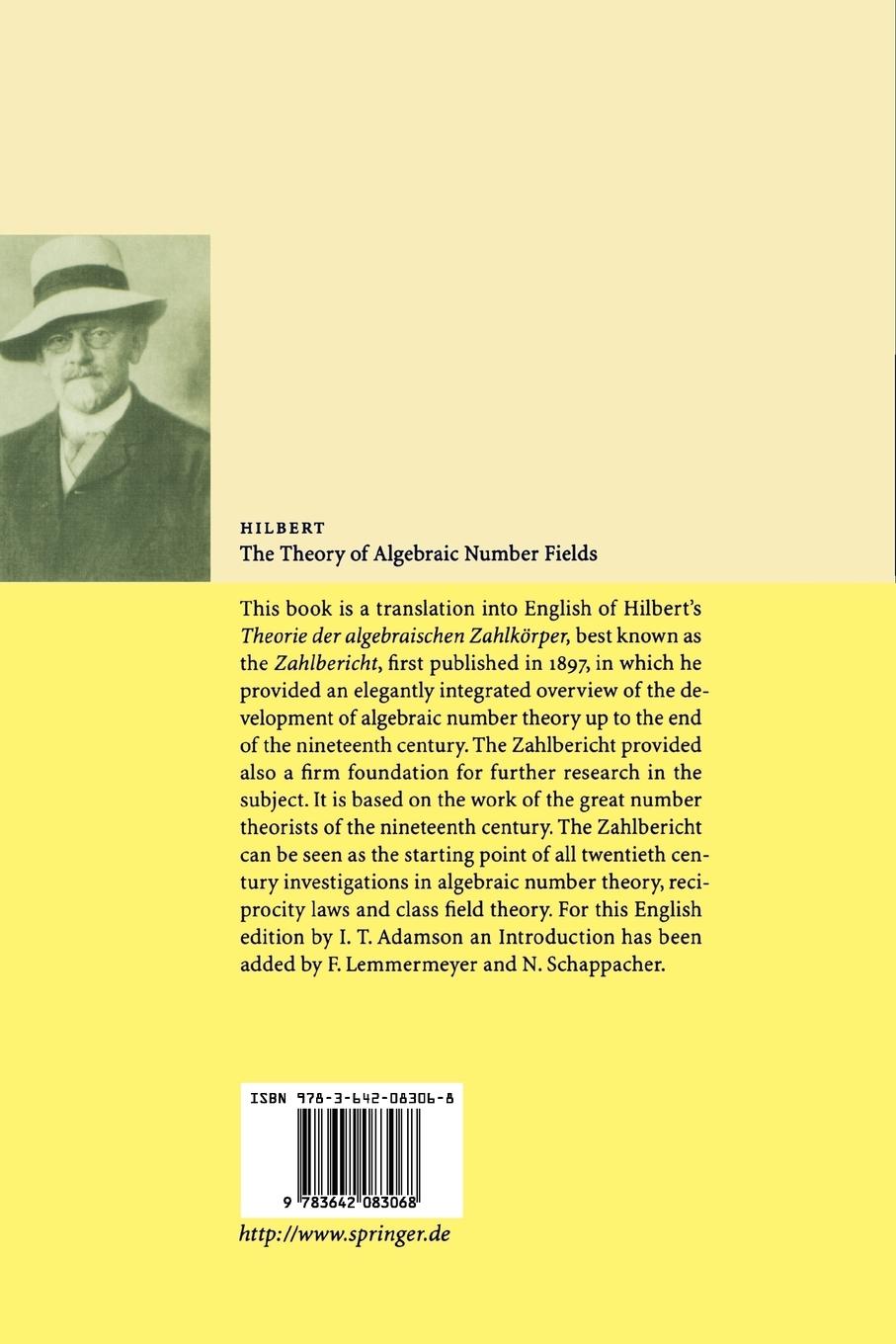 Rückseitencover The Theory of Algebraic Number Fields