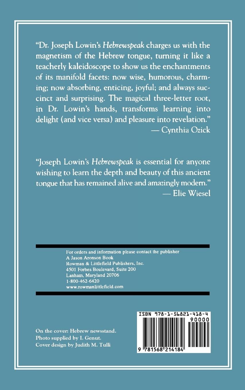 Rückseitencover Hebrewspeak