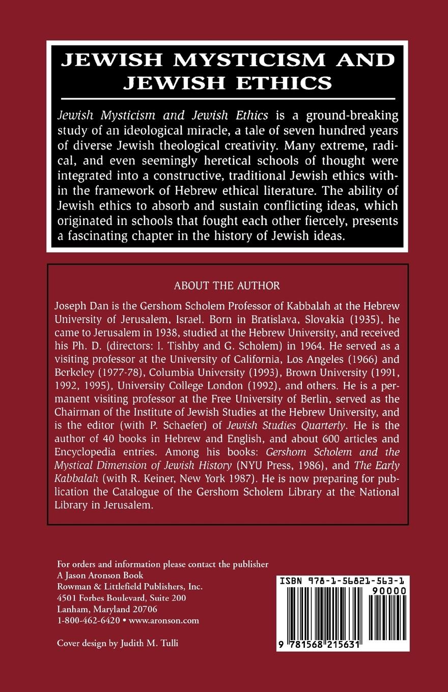 Rückseitencover Jewish Mysticism and Jewish Ethics