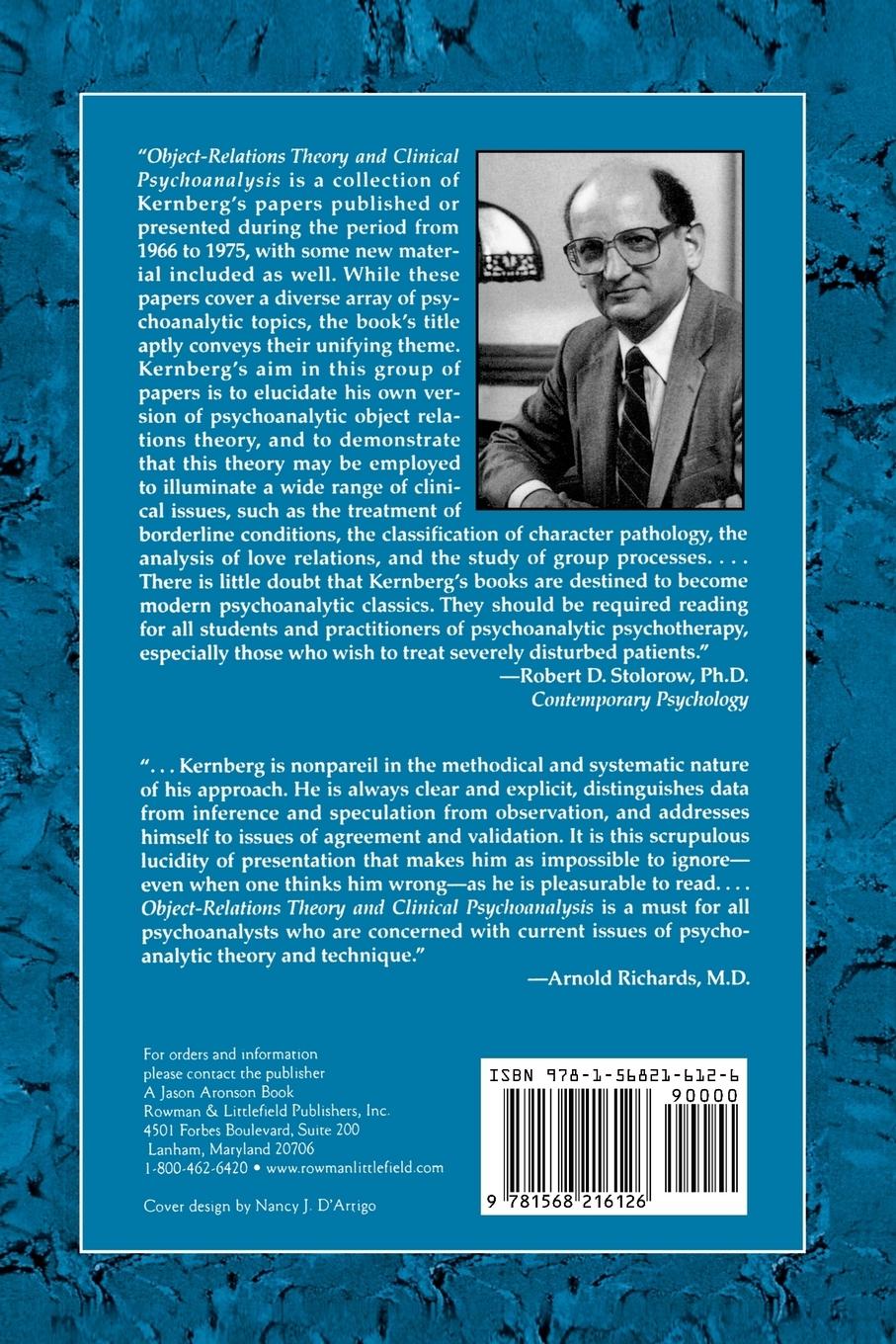 Rückseitencover Object Relations Theory and Clinical Psychoanalysis