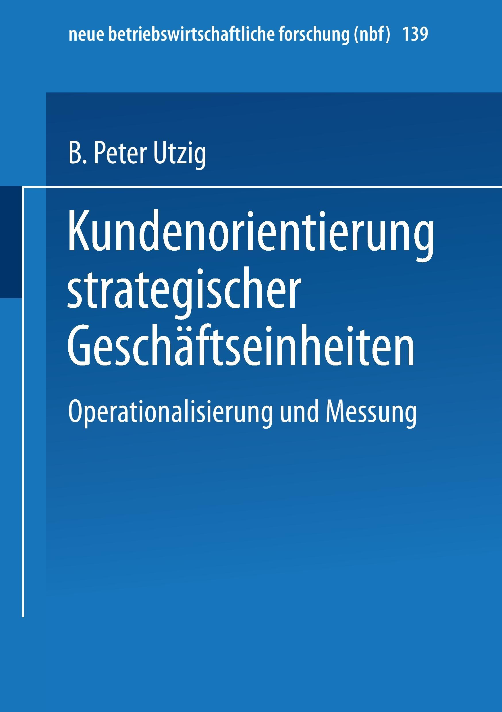 Vorderes Coverbild Kundenorientierung strategischer Geschäftseinheiten