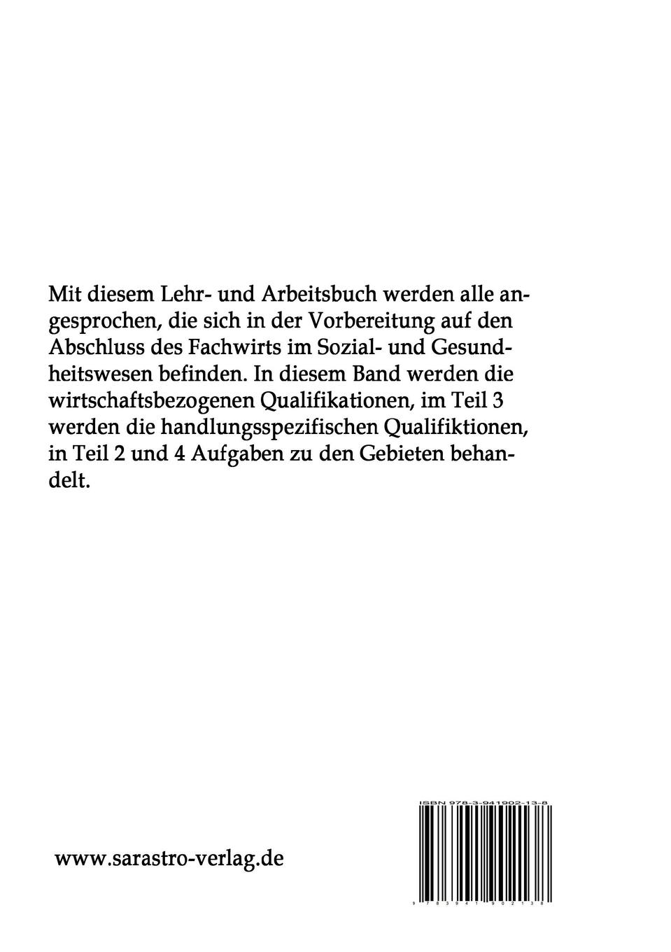 Rückseitencover Fachwirt im Sozial- und Gesundheitswesen - Das prüfungsrelevante Wissen