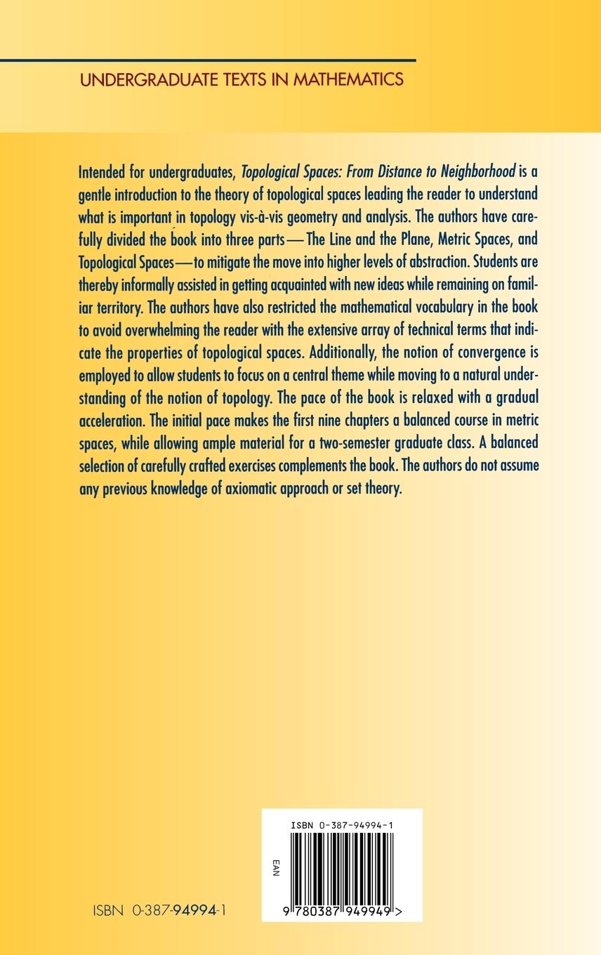 Rückseitencover Topological Spaces