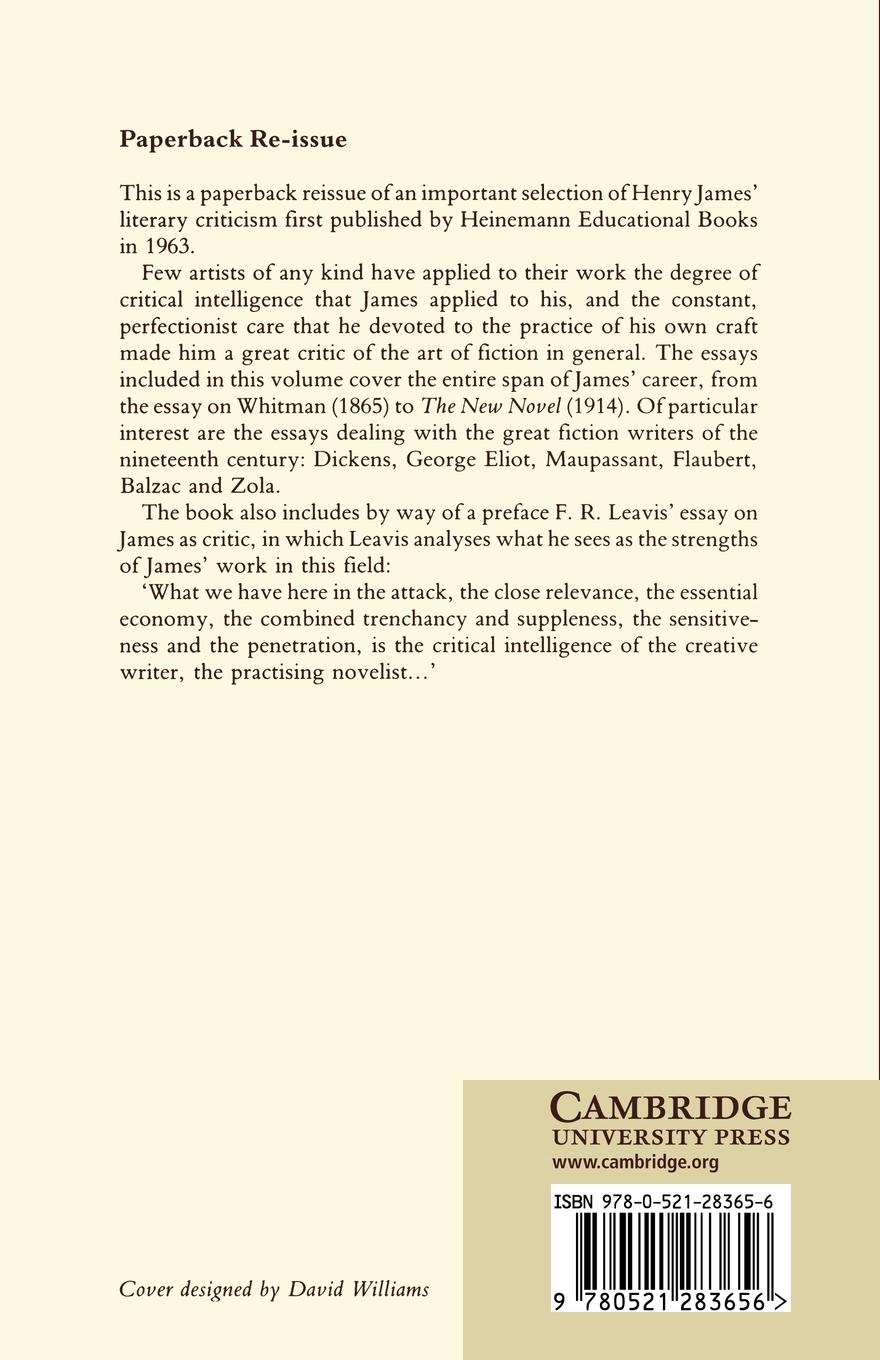 Rückseitencover Henry James