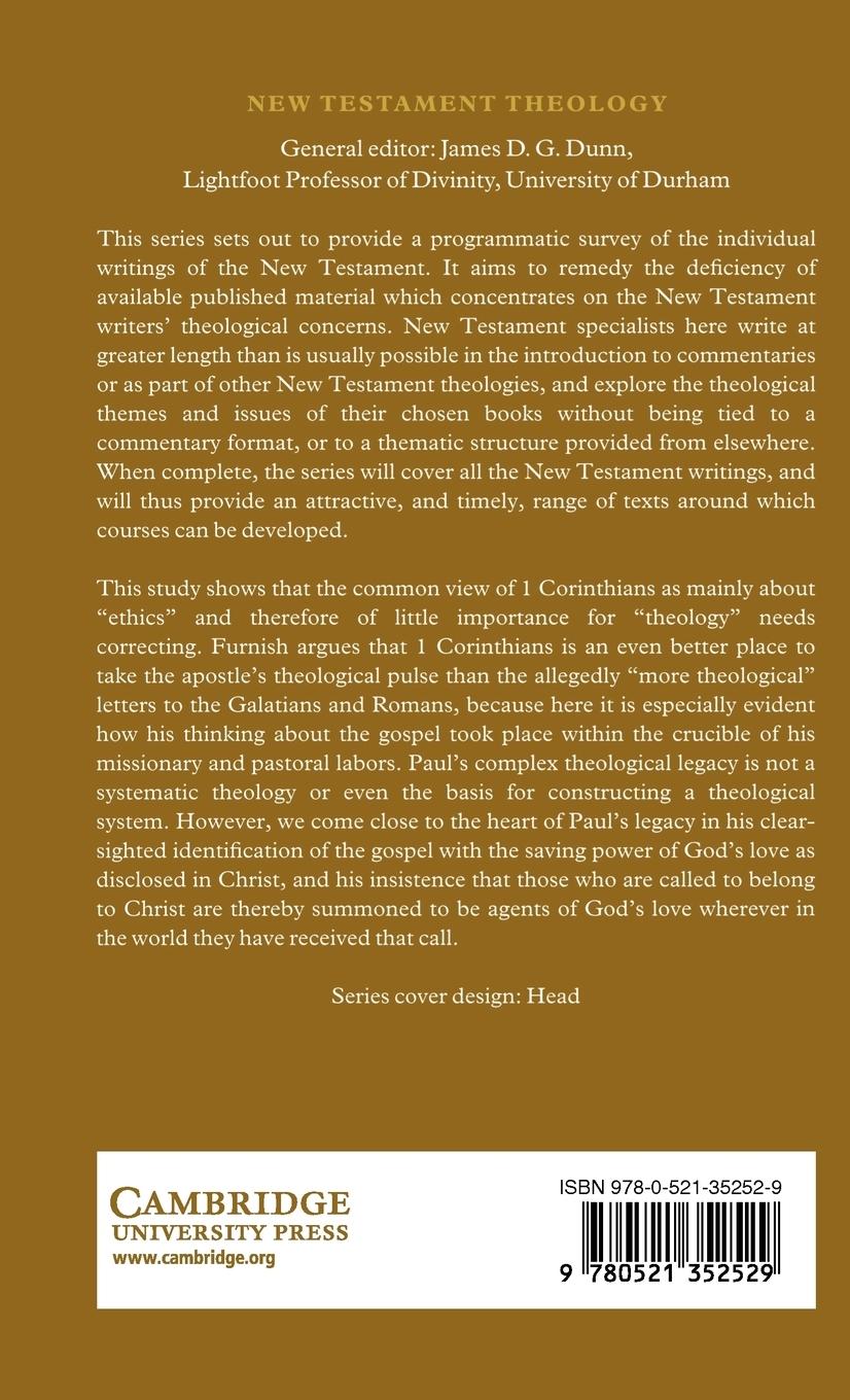 Rückseitencover The Theology of the First Letter to the Corinthians