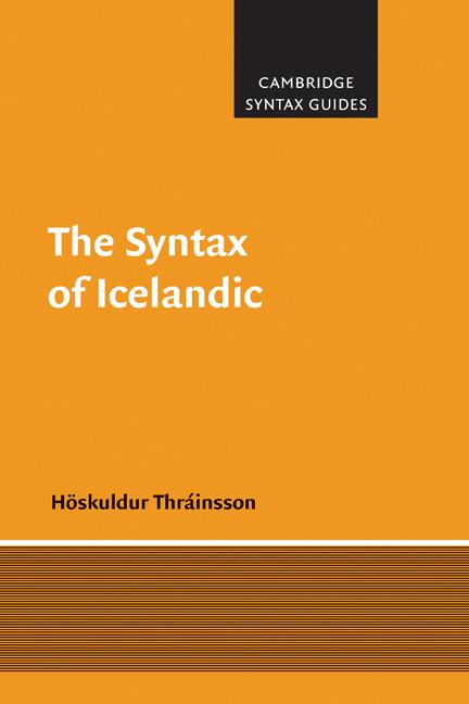 Vorderes Coverbild The Syntax of Icelandic