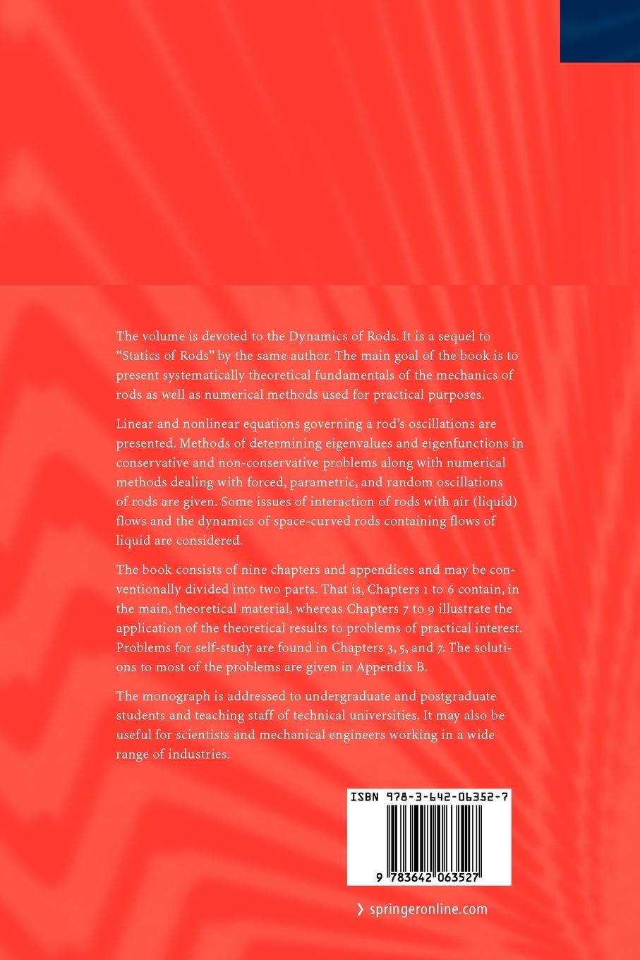 Rückseitencover Dynamics of Rods