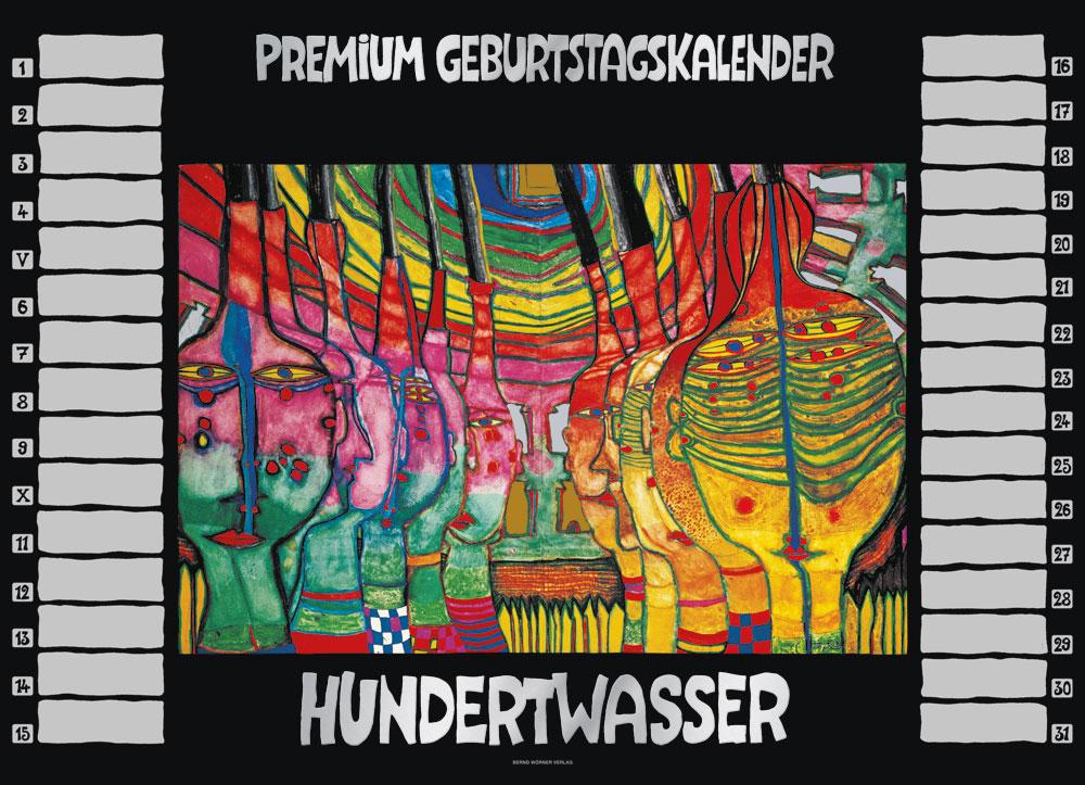 Vorderes Coverbild Hundertwasser Premium Geburtstagskalender