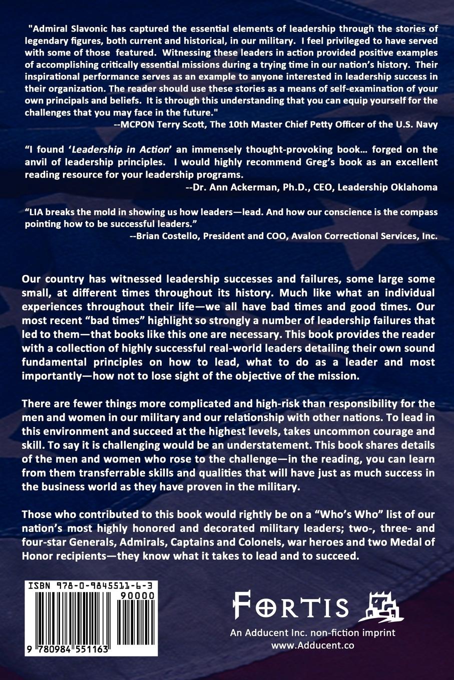 Rückseitencover Leadership in Action - Principles Forged in the Crucible of Military Service Can Lead Corporate America Back to the Top