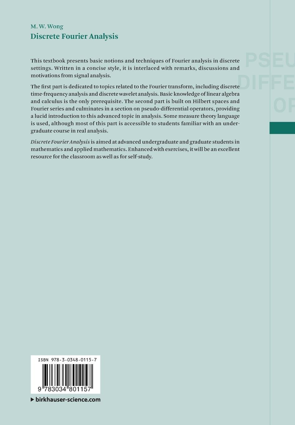 Rückseitencover Discrete Fourier Analysis